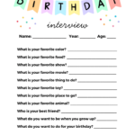 Birthday Interview