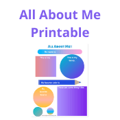 All About Me Printable