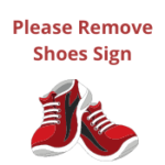 Please Remove Shoes Sign